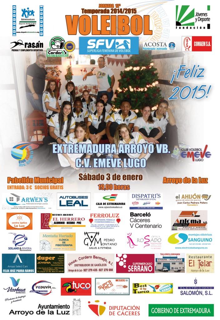 cartel ARROYO-EMEVE LUGO JORNADA 12 PQ