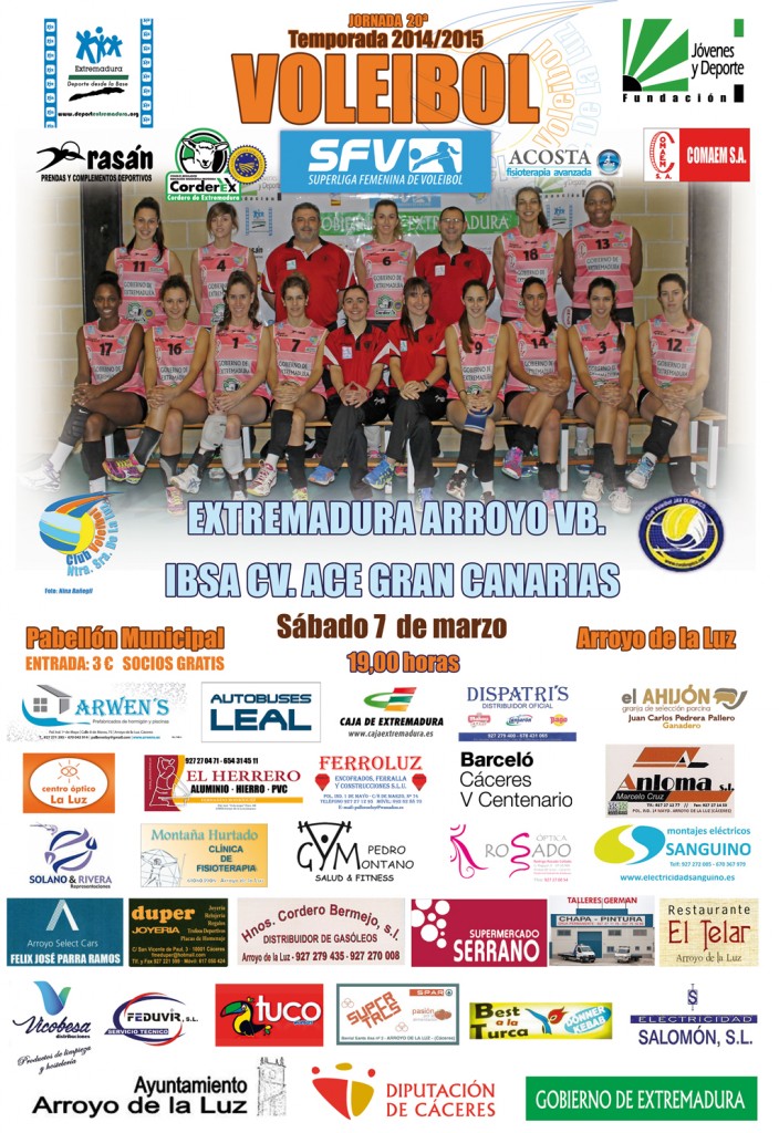 cartel ARROYO - GRAN CANARIAS JORNADA 20 pq
